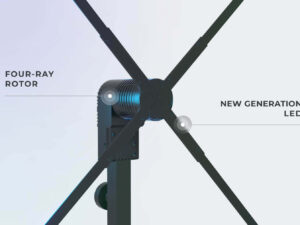 Ventola Olografica 3D 22"